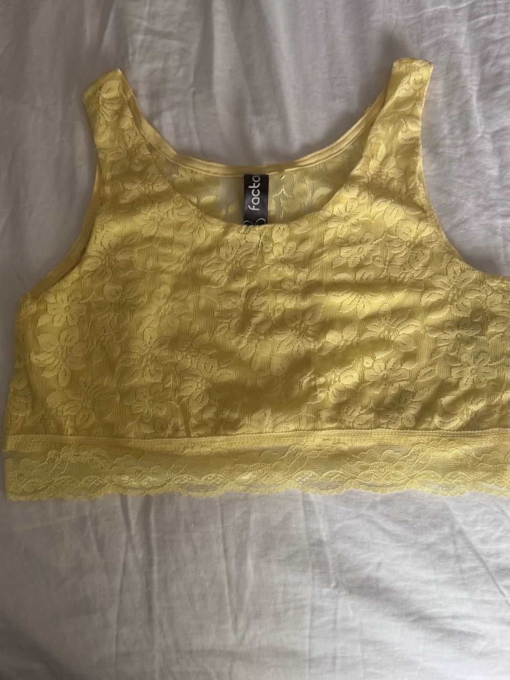 Factorie Pale Yellow Lace Bralette